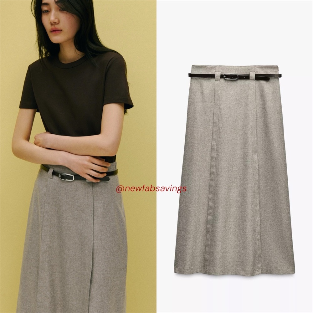 💫 Zara Maxi Skirt with Belt - NEW 💫 - Picture 14 of 14